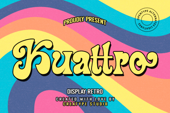 Kuattro: The Retro Display Font That Elevates Digital Brand Identity