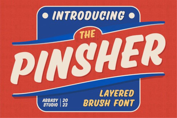 Pinsher: The Retro Display Font for Handmade Labels and Signs