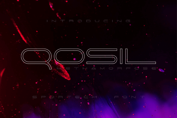 Qosil Methamorfose Outline Shadow: A Modern Typeface for Bold Branding