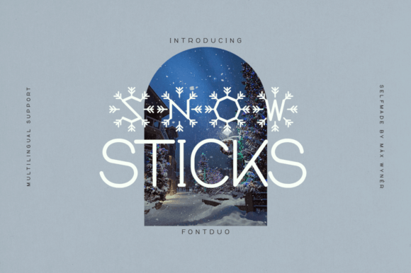 Snow Sticks: A Playful Typeface for Cozy Brand Identity